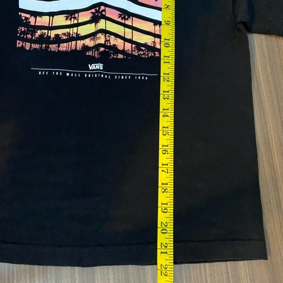 VANS Off The Wall Graphic T-Shirt Palm Trees Sunset Size Medium - Picture 7 of 8